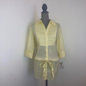 NWT Shirt Dress L 3/4 Sleeve-Apt.9 Yellow